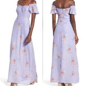Socialite // Lavender Floral OTS Maxi Dress